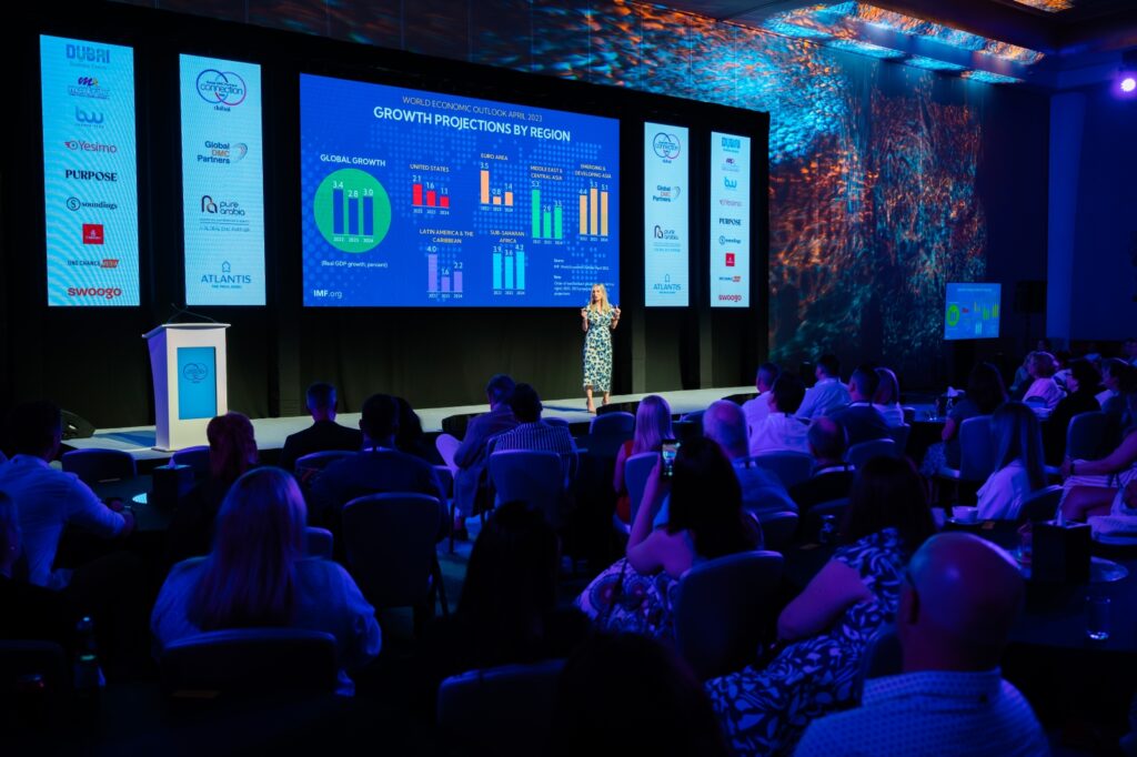Connection conference, Chaulet led the keynote address