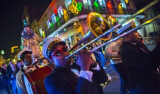Jazz musicians in the street