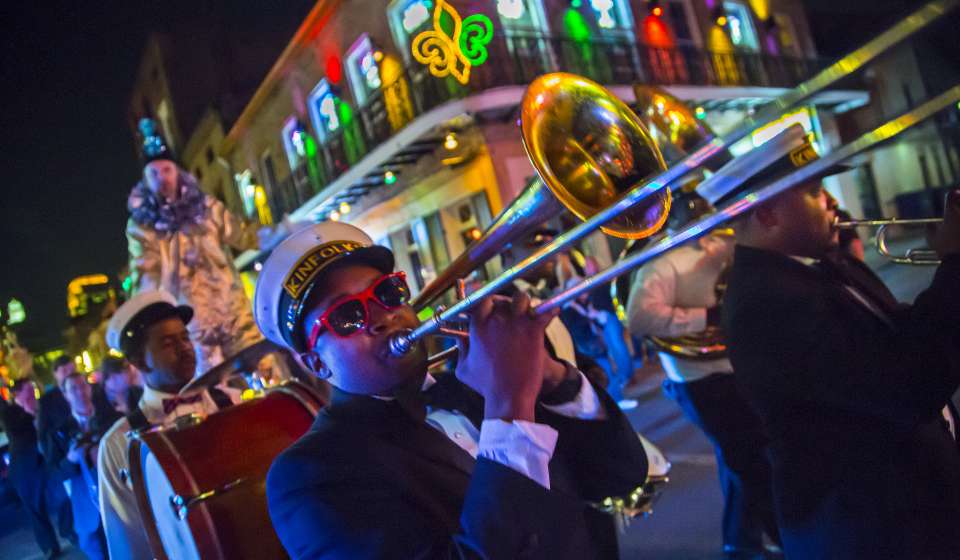 Jazz musicians in the street