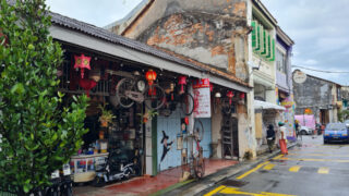 Street view with art