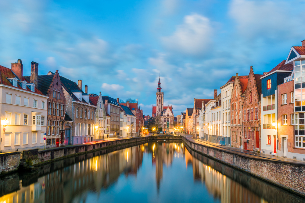 Canal view at dusk