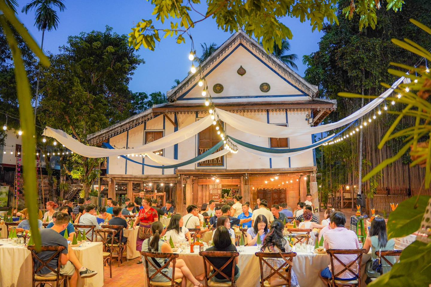 Gala dinner set up for event in Laos