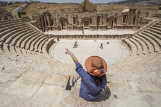 Jerash with tourist