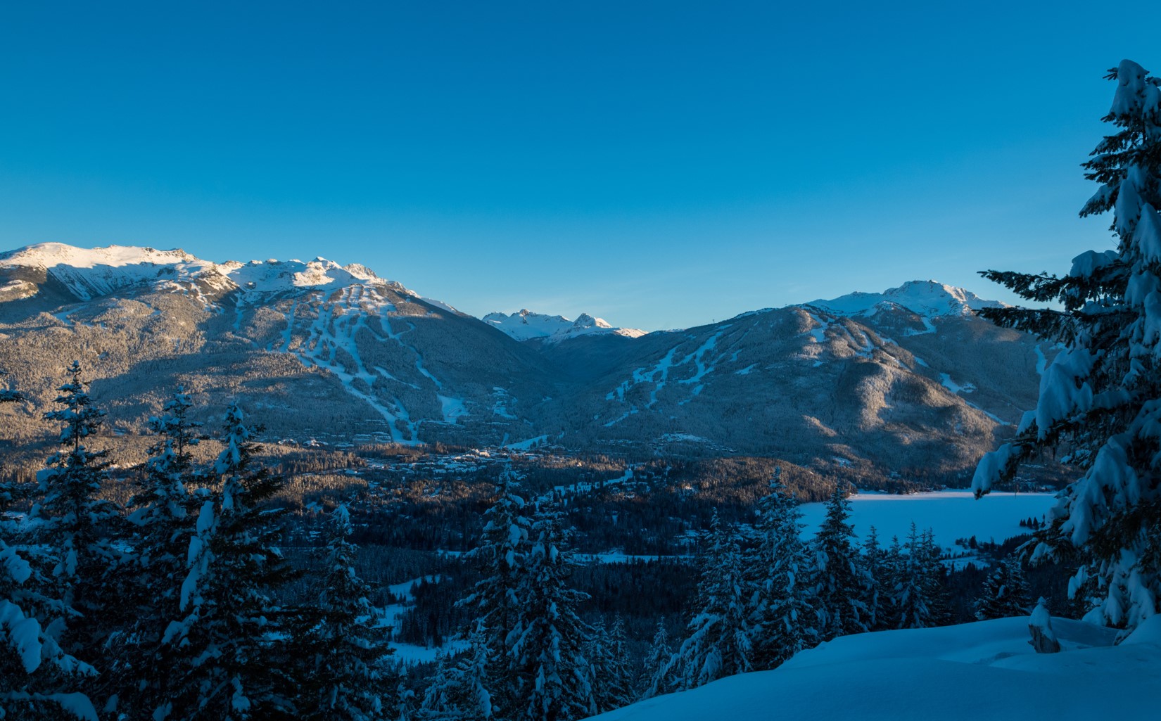 mountains in the winter