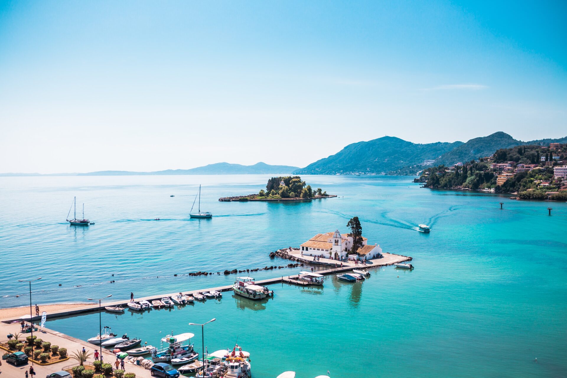 Aerial view of Corfu