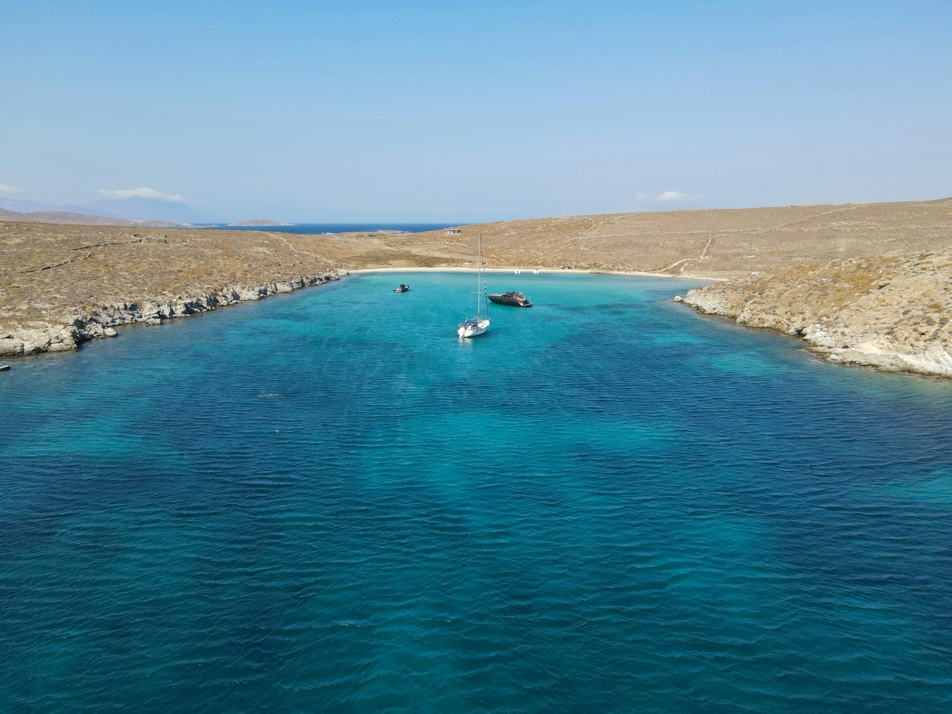 Aerial view of the beach