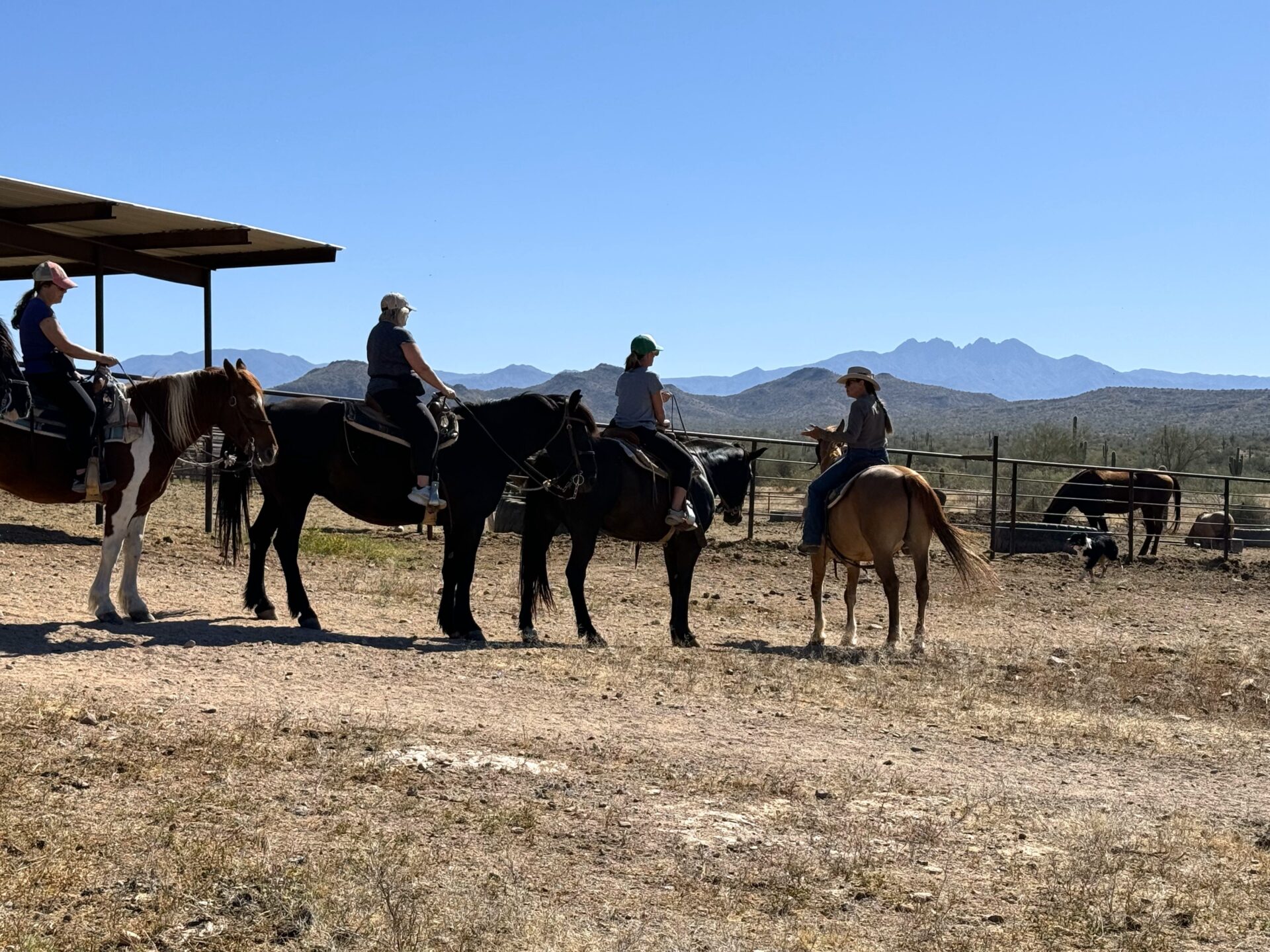 People on horseback