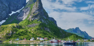 View of Norway town