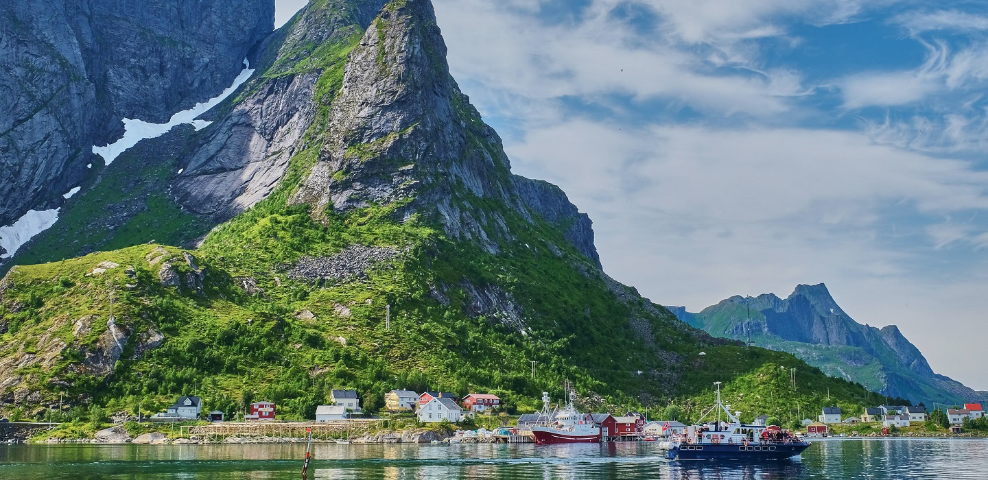 View of Norway town