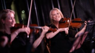 woman playing violin