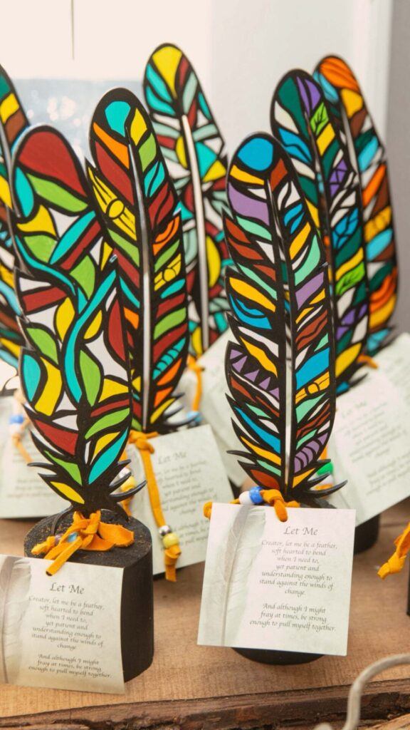 Indigenous feather art
