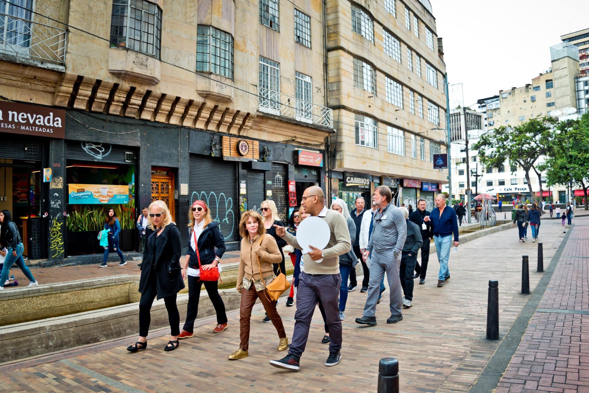 Street view on pedestrian street