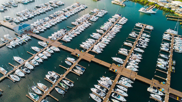 Aerial view of Marina Puerto del Rey