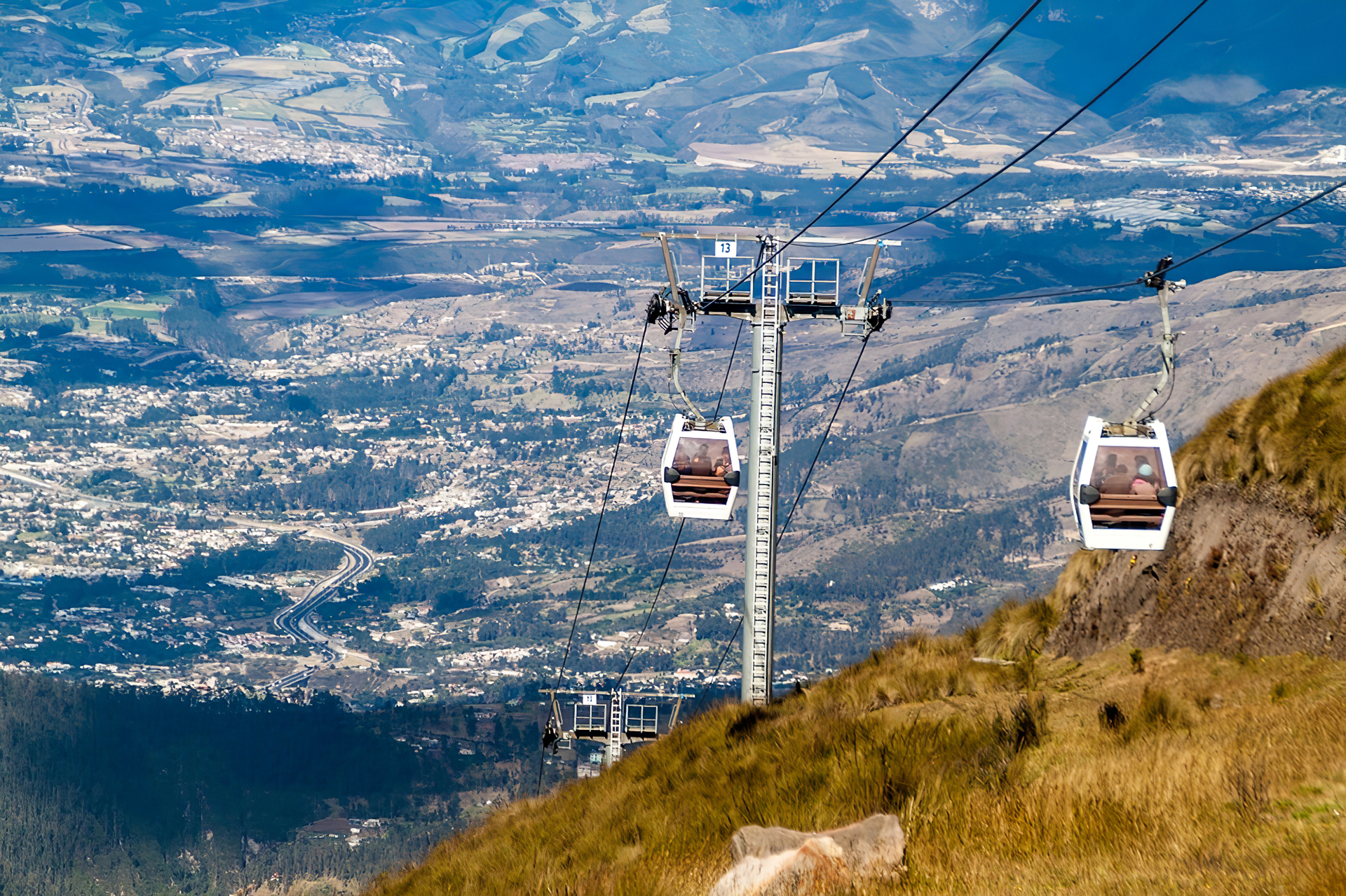 Sky tour of mountain