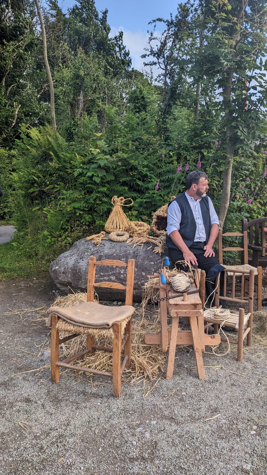 Man making chair