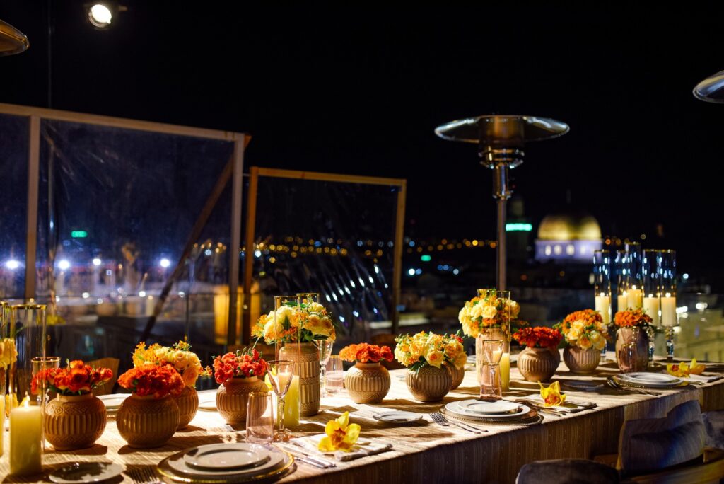Dinner with the view of the Old city of Jerusalem