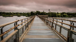 Foot Bridge in Iguassu Falls, Brazil