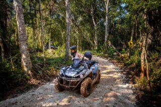 ATV on dirt road