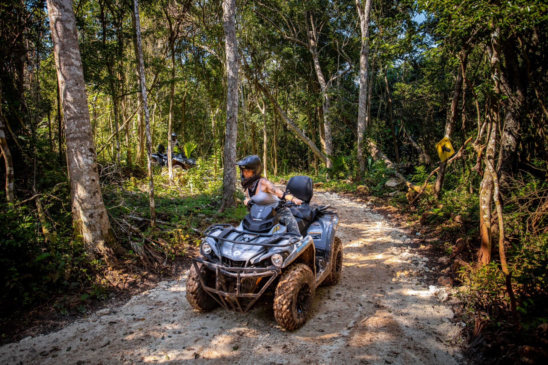 ATV on dirt road