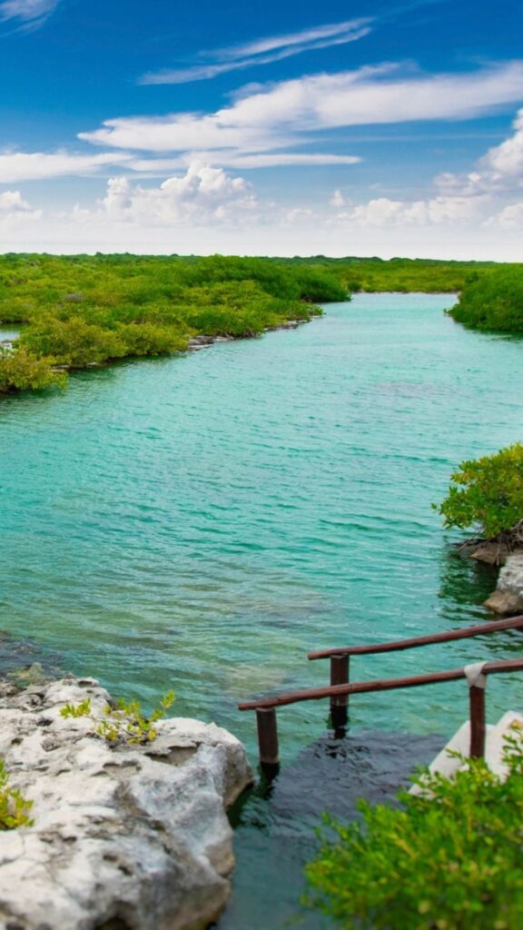 water and stairs