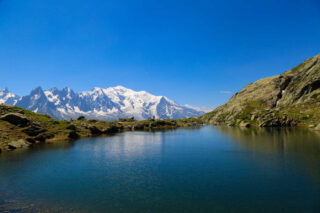 Lake view of French Alps