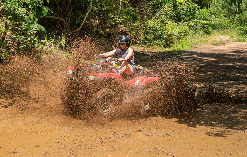 person on ATV