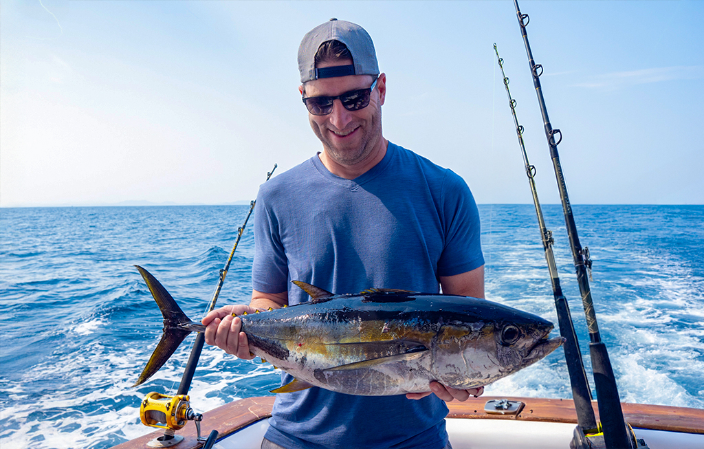 man with big fish