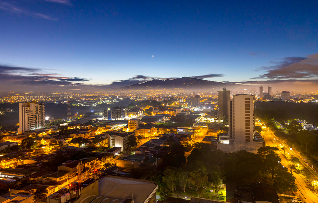 City View at dusk